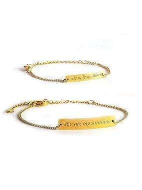 Mommy And Me Mother Baby Daughter You Are My Sunshine Duo Bar Bracelet Set NEW